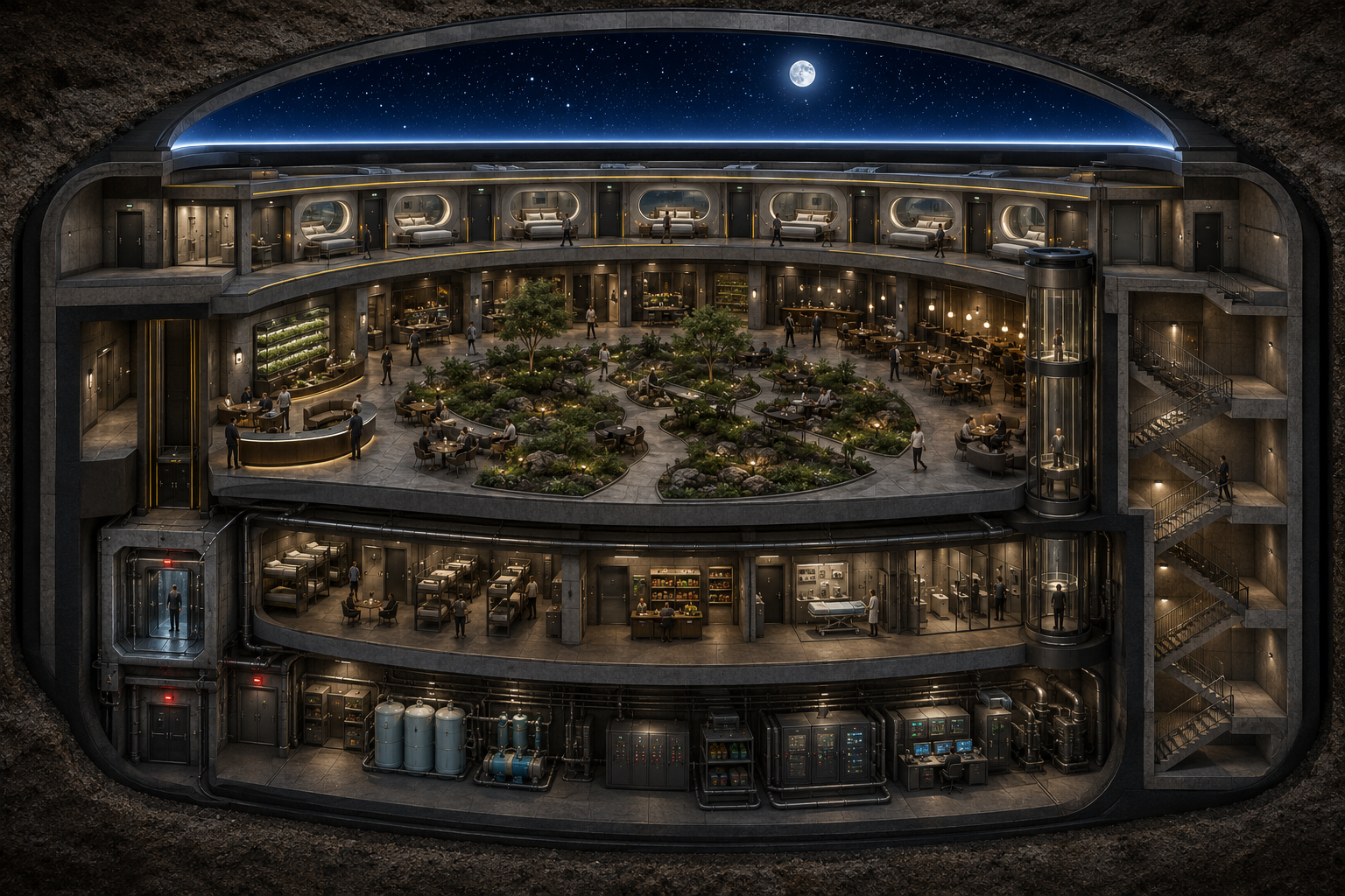 Architectural cutaway concept