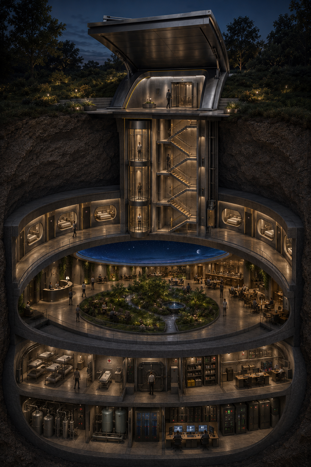 Concept cutaway of the underground experience