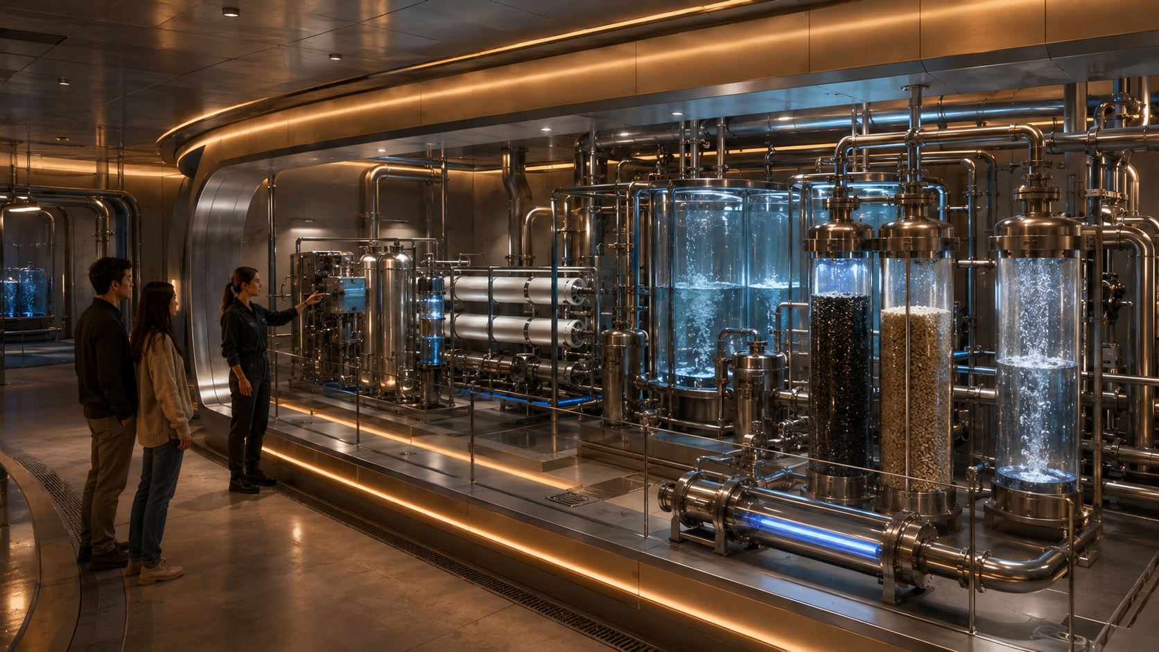 Water recycling and filtration room